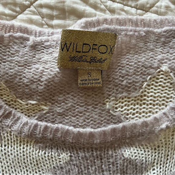 Wildfox White Label Seeing Stars Lennon Distressed Sweater lavender - Picture 3 of 5
